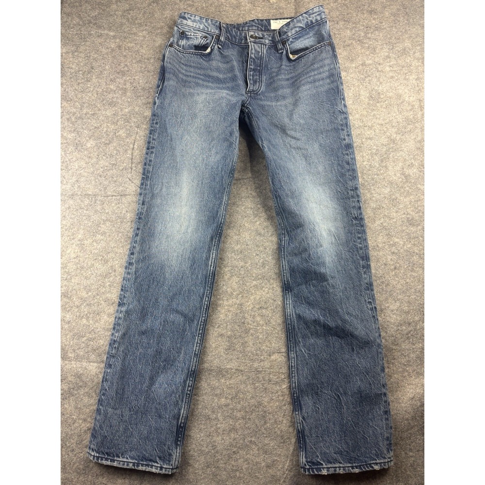 Rag & Bone Women's 26 Denim Jeans Blue‎ Wash Slim Straight Leg Minimalist Staple